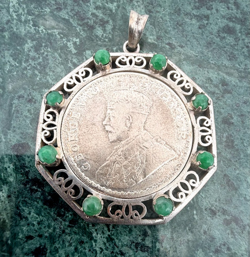 Antique old silver george - george, 5
