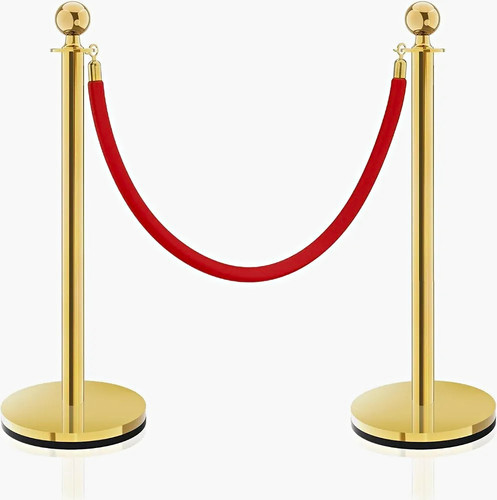 Gold queue barrier stanchion - gold,