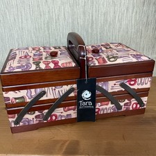 Mahogany Wood Sewing Box