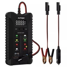 Car Battery Tester 12V/24V Digital Battery Tester Automotive Voltmeter &