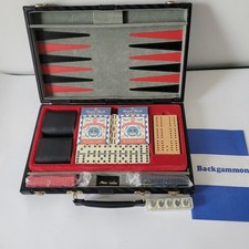 Backgammon Dominoes Cribbage Cards Dice Travel Set Case Studio Anne Carlton Ltd 