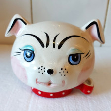 Vintage 50s 60s Dog String Scissor Holder Dispenser