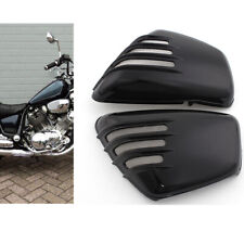 1 Pair Side Battery Fairing Covers Black For Yamaha XV700 750 1000 1100 Virago