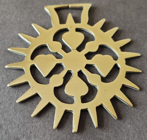Antique cast horse brass - horse,