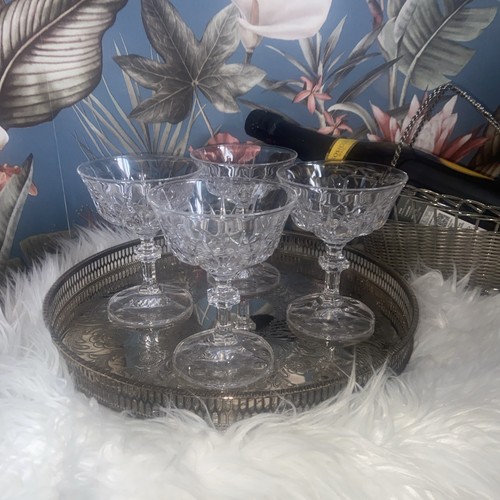 Lead crystal champagne bowls - lead,