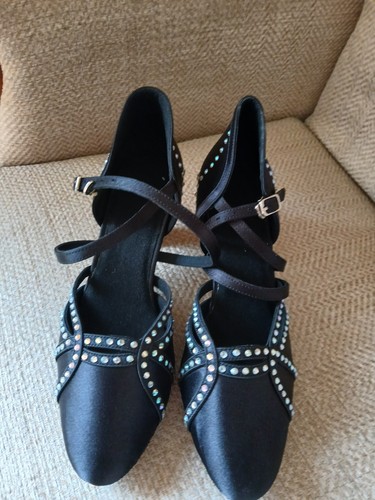 Black ballroom dance shoes - black,