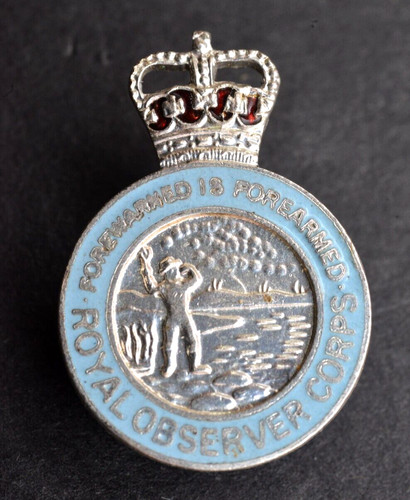 Royal observer corps lapel - observer, ~