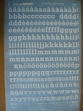 .1 x Letraset Low Letters WHITE 60pt 16.2mm ROCKWELL BOLD  391 Sheet 2972 ~