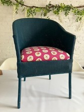 lloyd loom style blue chair