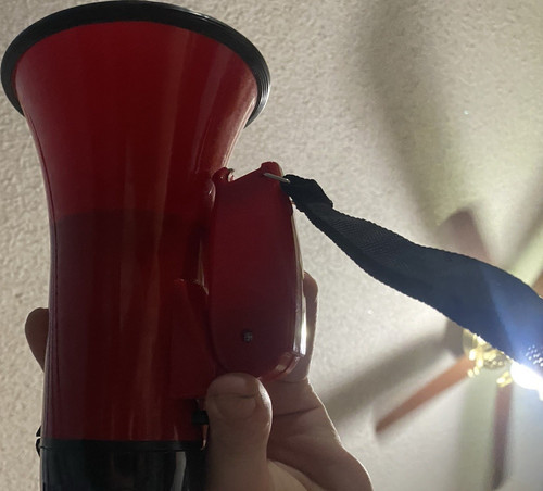 Red handheld megaphone - red,
