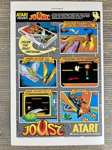 Joust video game - joust, cartridge