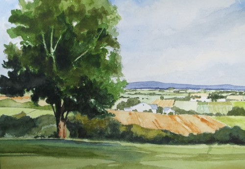 Original watercolour green - original, 'green