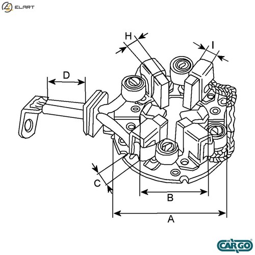Holder carbon brushes - carbon, f