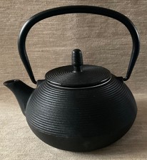 Lovely Japanese Tetsubin cast iron teapot with infuser glazed interior