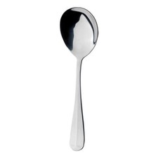 12x Rattail Silver Soup Spoons