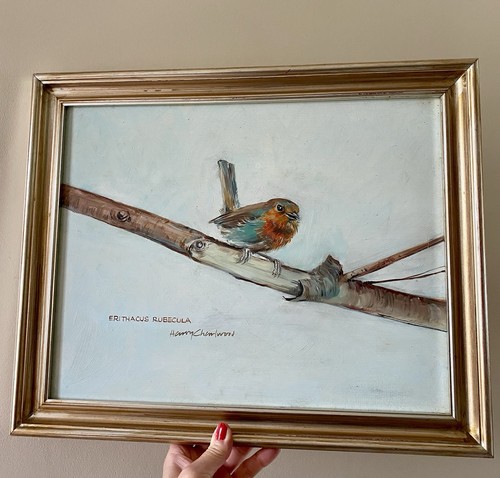 Vintage oil board - board, painting