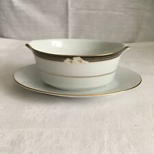 Gravy Boat Noritake Legendary Ellington 3691 - Fixed Saucer - 1980's Vintage