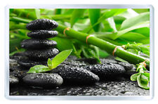 Green Bamboo Black Stones Zen