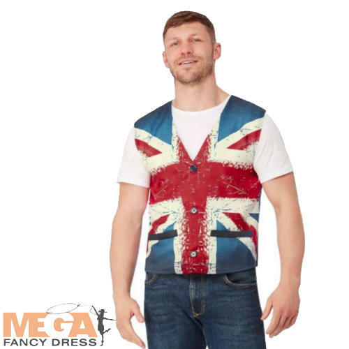 Mens union jack - union, waistcoat