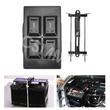 Universal Black Battery Tray Car Storage Battery Holder With Hold Down Clamp Kit