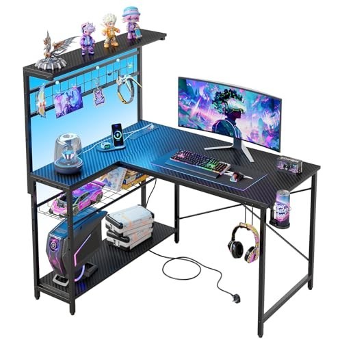 Bestier shaped gaming desk - l-shaped,