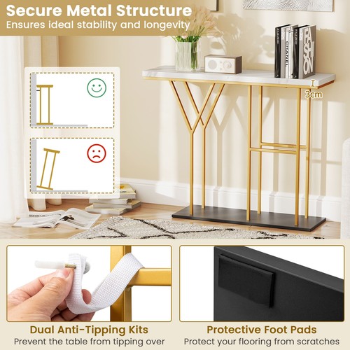 Table tier faux - 2-tier, marble