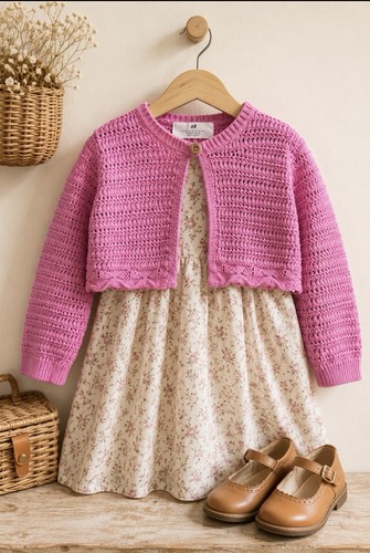 Girls pink knitted - h&m,