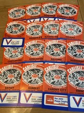 17 Carlisle Rugby League Programmes, All Homes 1981/82 Season