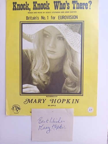 Mary hopkin eurovision signed - eurovision,