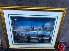 Beautiful Liberton Tramcar Snow Edinburgh Scotland (GOOD CONDITION) Framed Print