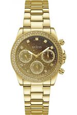 New Ladies Guess Sol Gold Multi Colour Dial Crystal 24Hr Day & Date Watch Rp£250