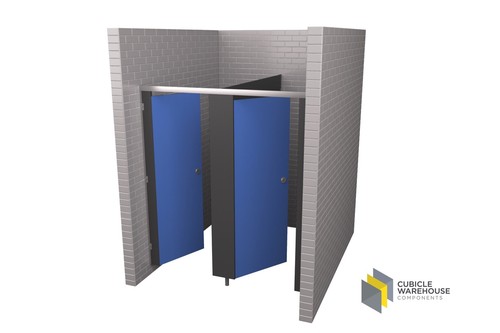 Double enclosed toilet - enclosed, cubicle