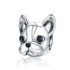 French Bulldog Charm For European Bracelets S925 Sterling Silver