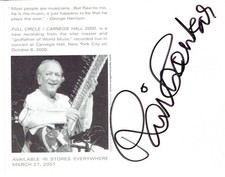Ravi Shankar Signed Publicity