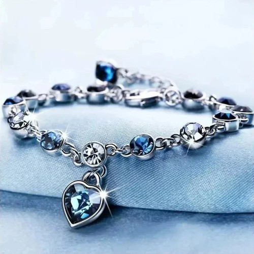 925 sterling silver crystal - silver,