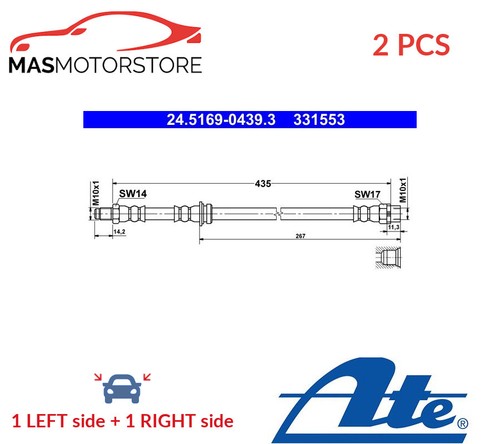 Brake hose line - brake,