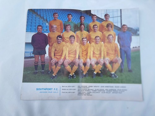 Southport memorabilia 1970 - southport, 1970/71