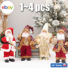 2025 30cm Christmas Santa Claus Decoration for Home Realistic Plush Doll UK
