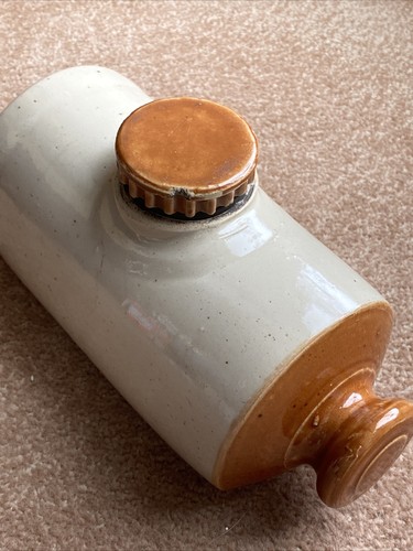Vintage stoneware bed warmer - vintage,