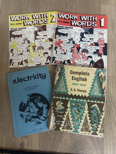 Vintage school books 1960s - school,