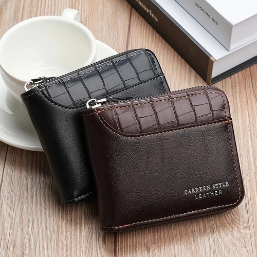 Mens wallet with zipper - mens,