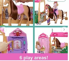 Barbie Mysteries: Stable Playset with Doll, Toy Horse & Accs