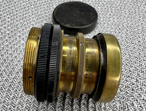 Antique camera lens - ,, brass