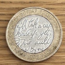 £2 coin Robbie Burns 2009 