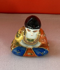 Vintage Japanese Ornament Moriage Sitting Buddha.