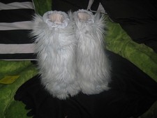 VINTAGE light blue FURRY BOOTS 37 USED  HAD THEM YEARS yeti