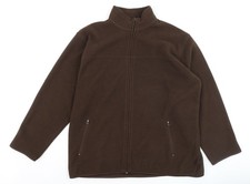 EWM Men Brown Fleece Full Zip