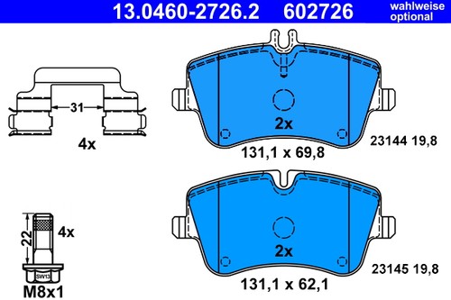 Brake pad set for - brake,