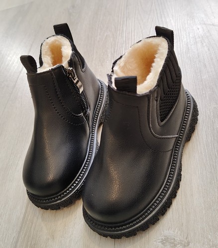 Girls black ankle side zipper - girls,