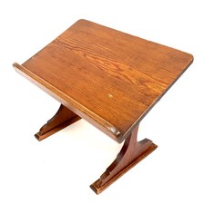 Antique Wooden Pitch Pine Tabletop Book Stand Lectern / Cook Book Holder c.1930